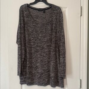 H by Halston Gray Long Sleeve Sweater Size 3X